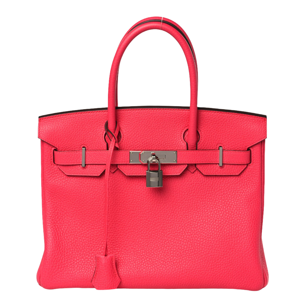 HERMES Taurillon Clemence Birkin 30 Rose Extreme