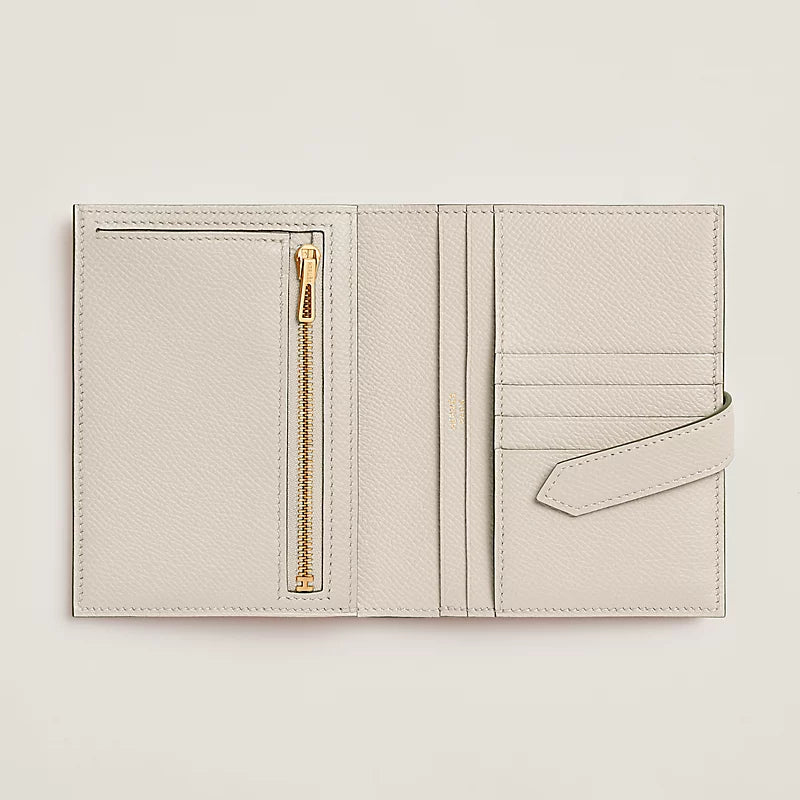 Hermes Bearn Compact wallet Craie