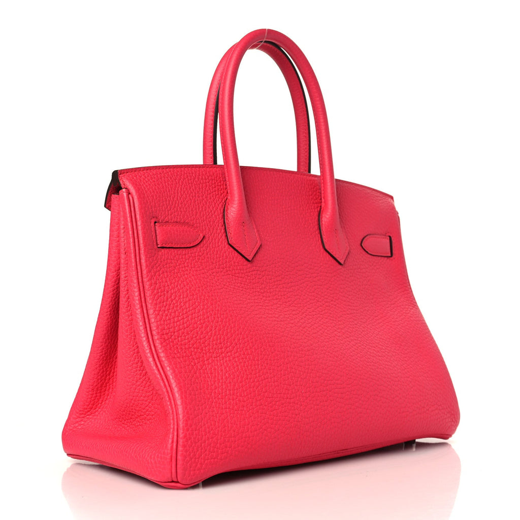 HERMES Taurillon Clemence Birkin 30 Rose Extreme