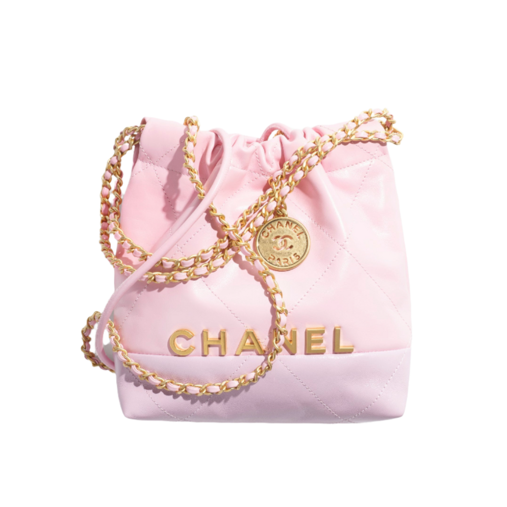 CHANEL  mini handbag  Shiny calfskin  gold tone metal coral light purpple