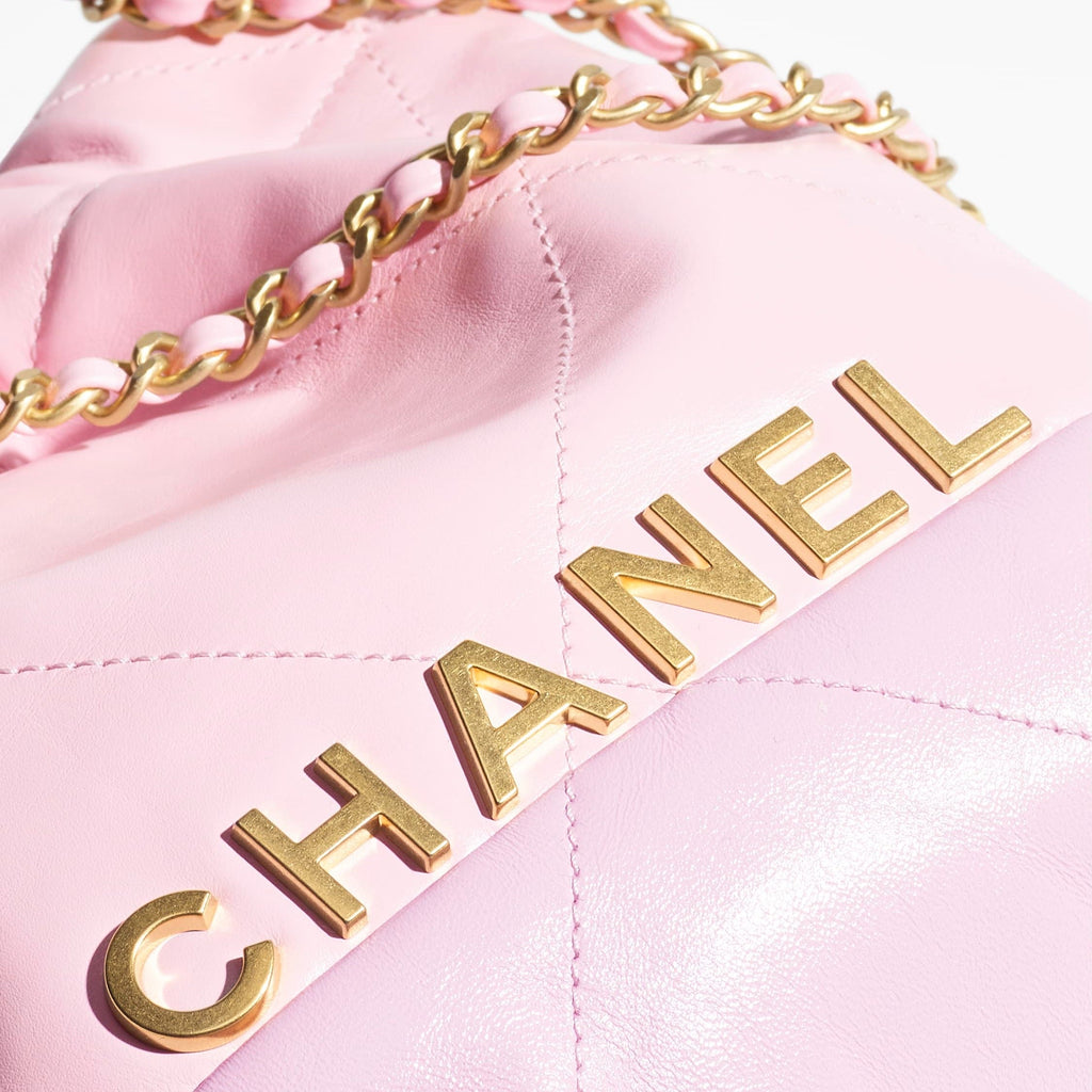 CHANEL  mini handbag  Shiny calfskin  gold tone metal coral light purpple