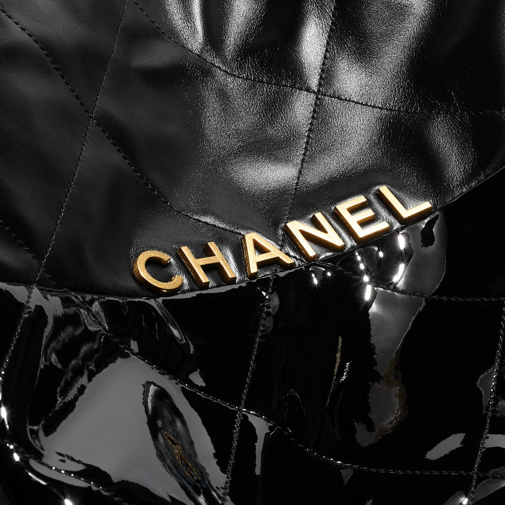 CHANEL  mini handbag  Shiny calfskin  gold tone metal coral light Black