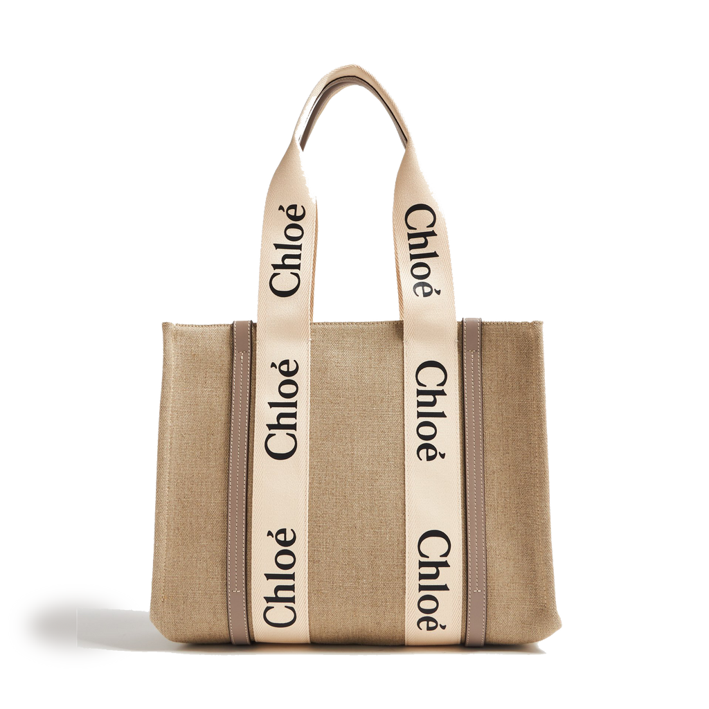Chlo Woody medium tote bag for Women - Beige