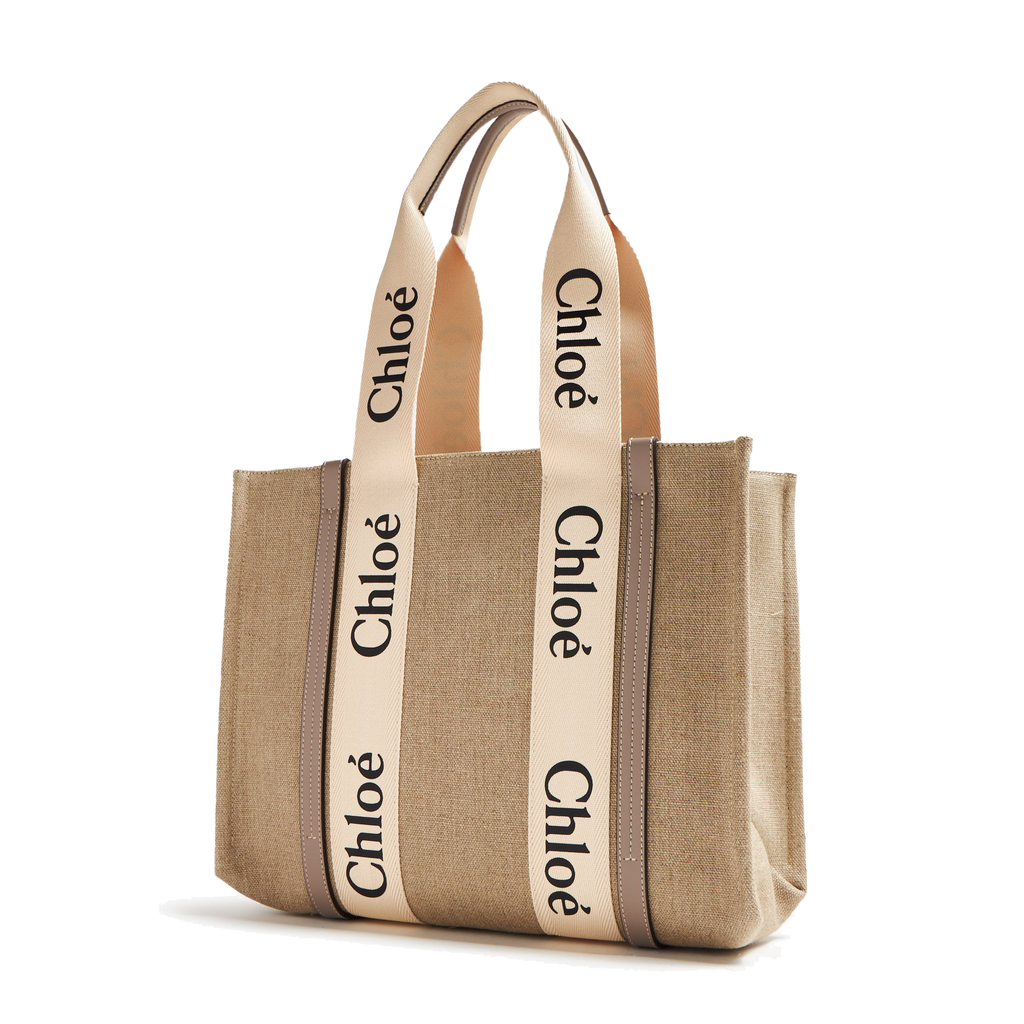 Chlo Woody medium tote bag for Women - Beige