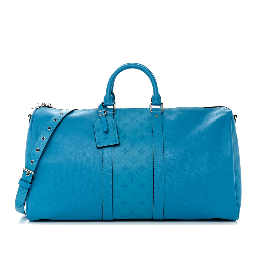Louis Vuitton Taigarama Keepall Bandouliere 50 Blue Lagoon