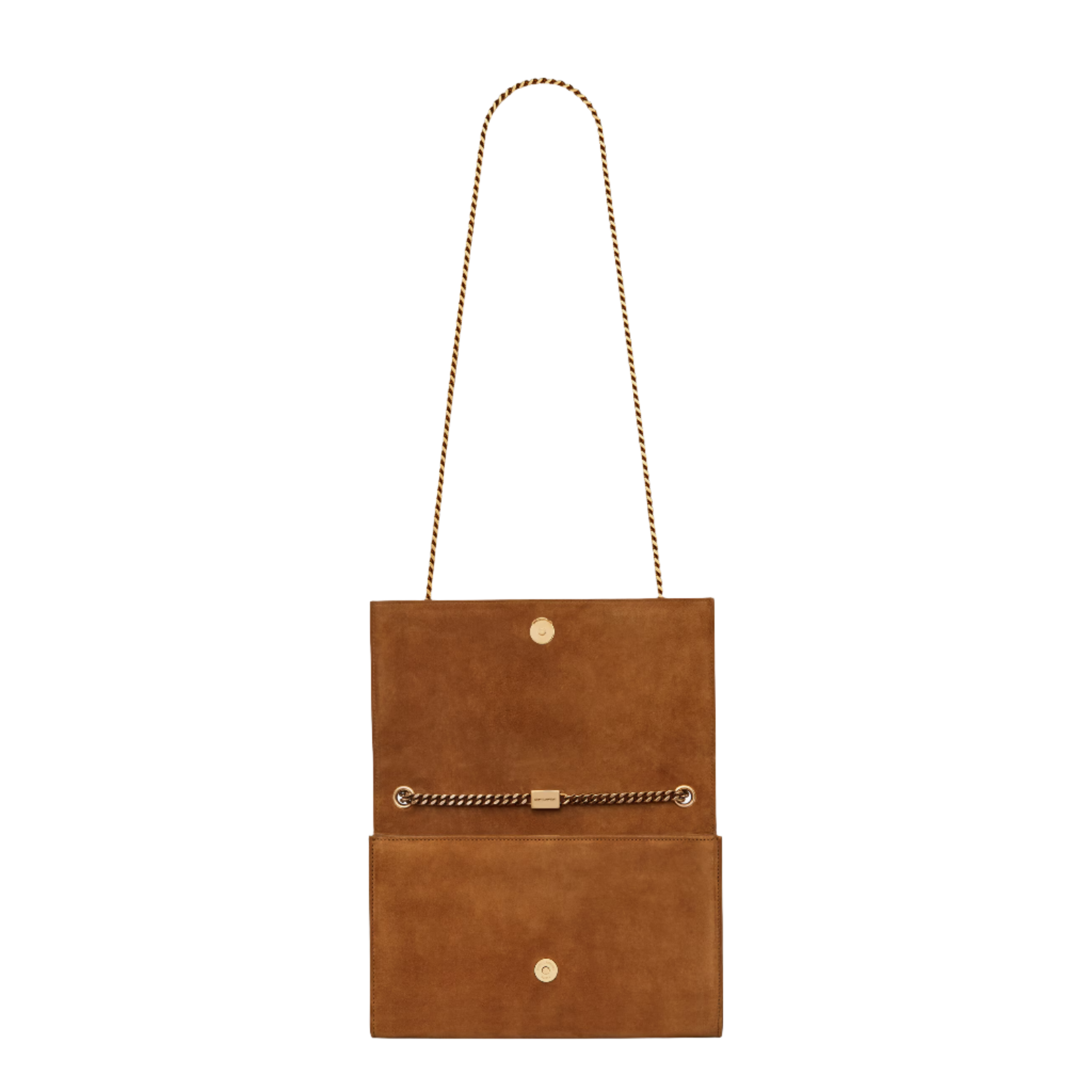 SAINT LAURENT YSL KATE MEDIUM IN SUEDE BROWN