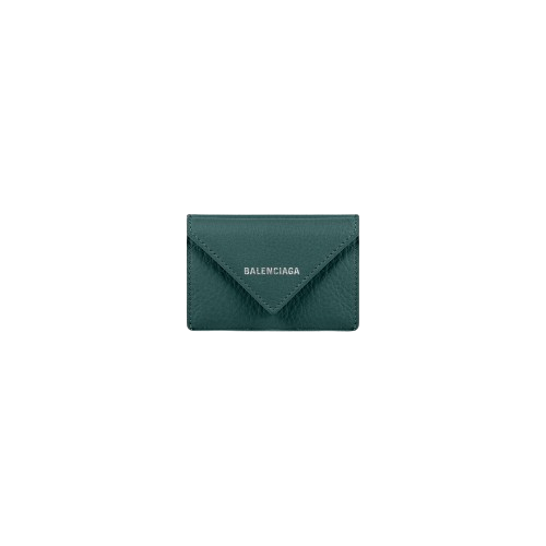 Papier Mini Wallet in Green _ Balenciaga