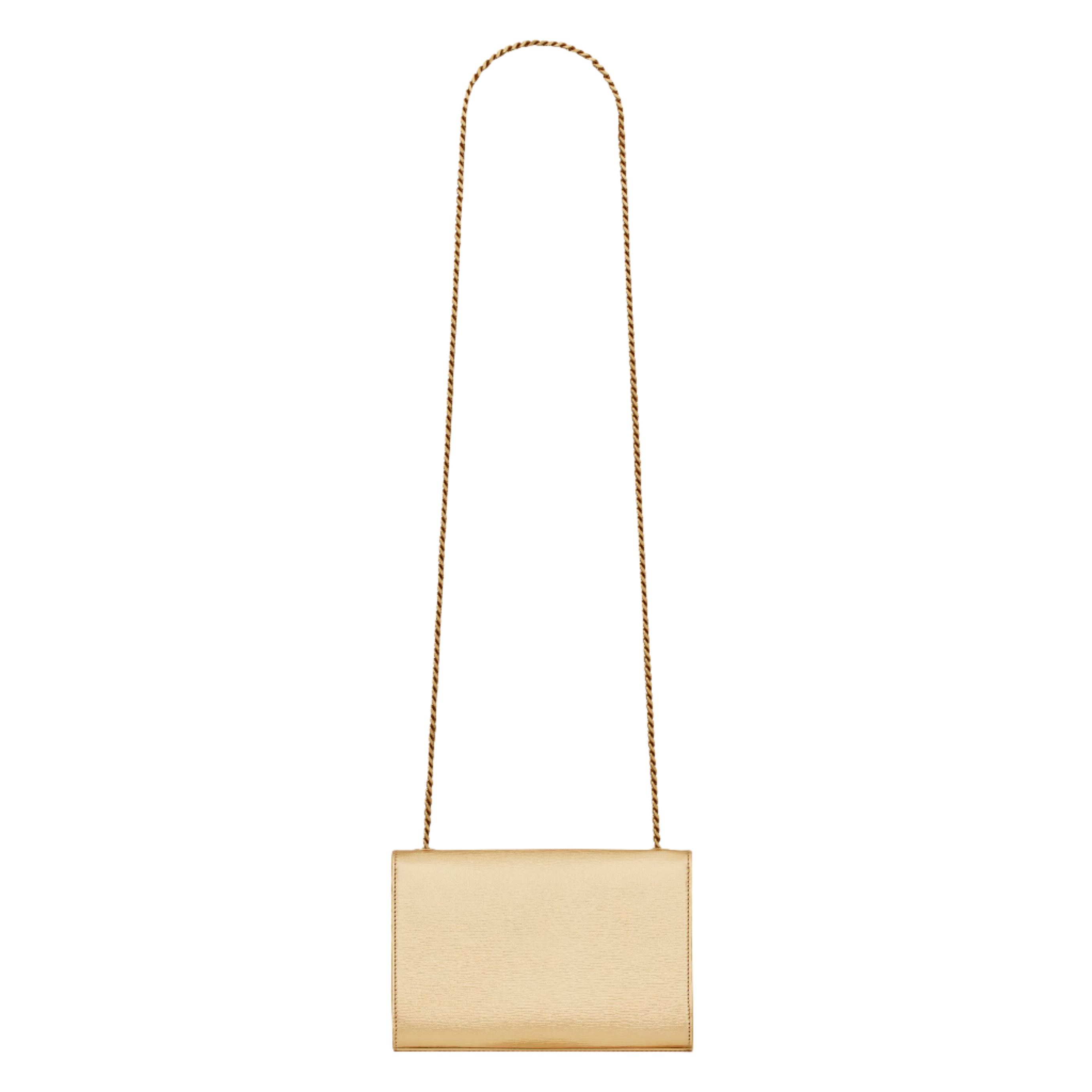 SAINT LAURENT YSL KATE SMALL IN METALLIC LEATHER GOLDISH