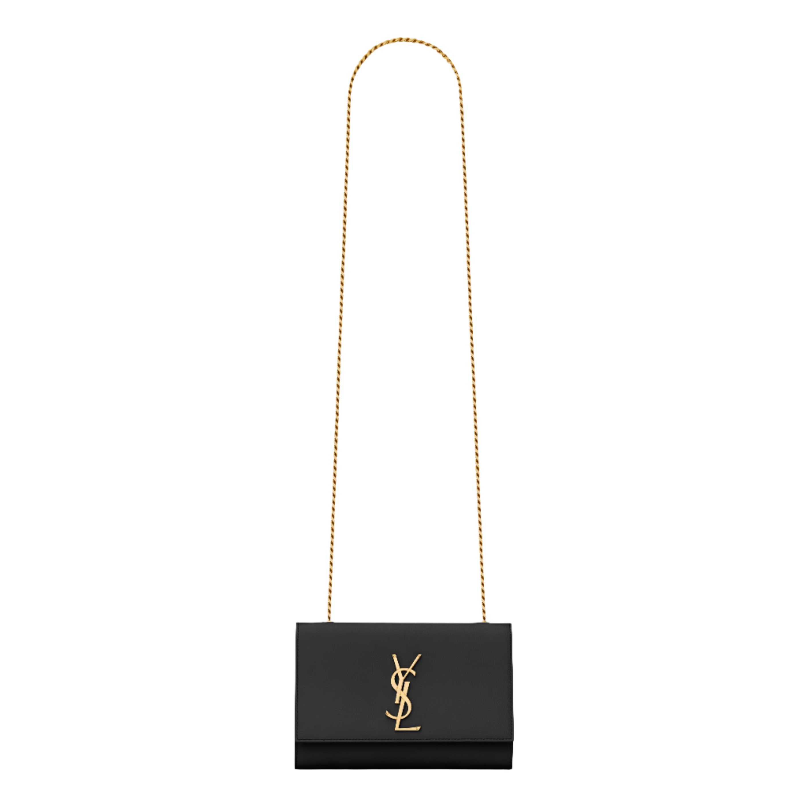 SAINT LAURENT YSL KATE SMALL IN GRAIN DE POUDRE EMBOSSED LEATHER BLACK