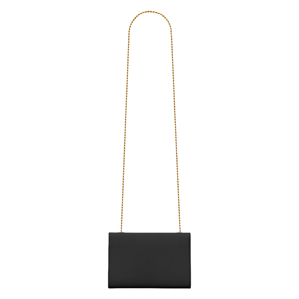 SAINT LAURENT YSL KATE SMALL IN GRAIN DE POUDRE EMBOSSED LEATHER BLACK