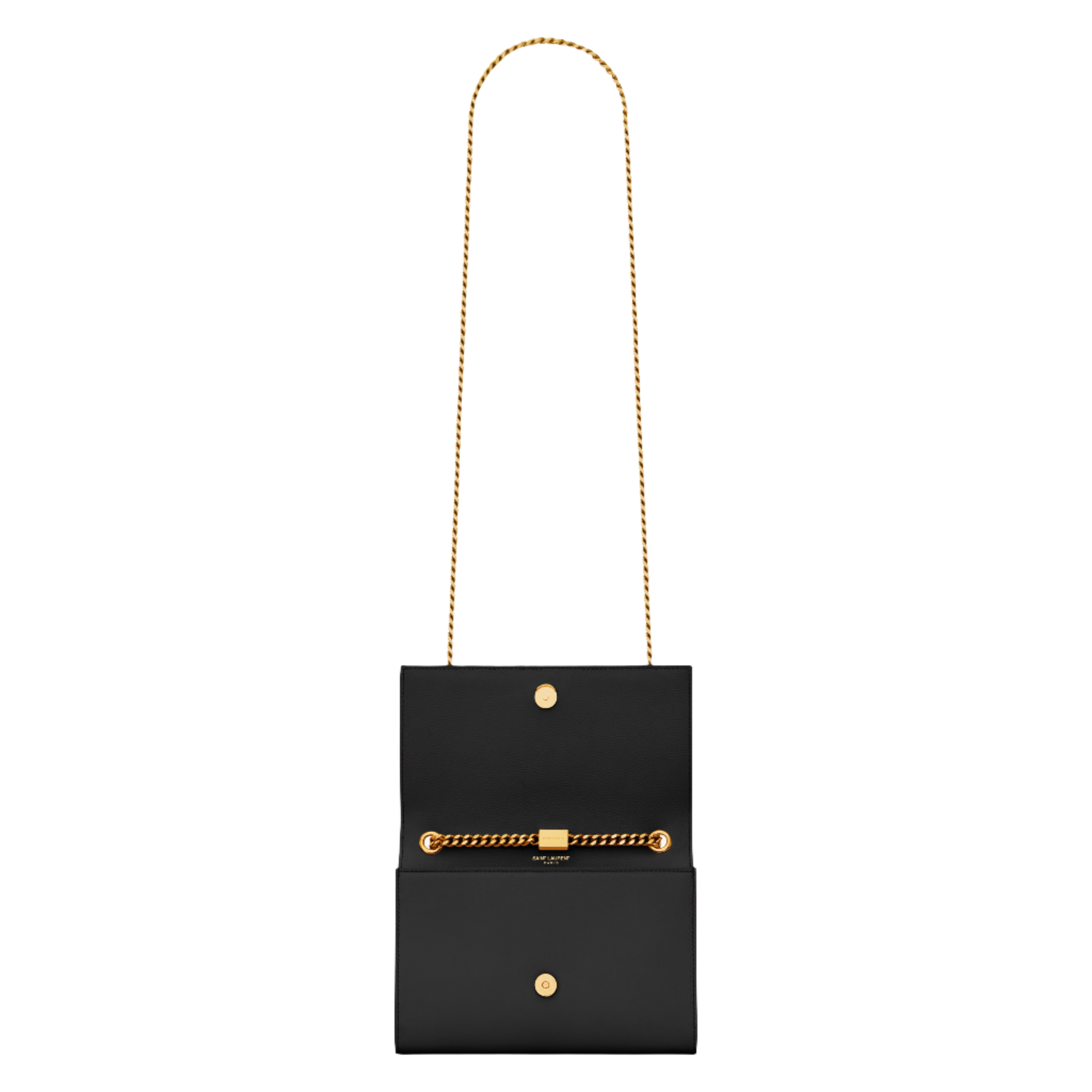 SAINT LAURENT YSL KATE SMALL IN GRAIN DE POUDRE EMBOSSED LEATHER BLACK