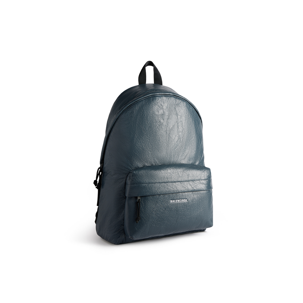 Mens Explorer Backpack in Dark Blue Balenciaga
