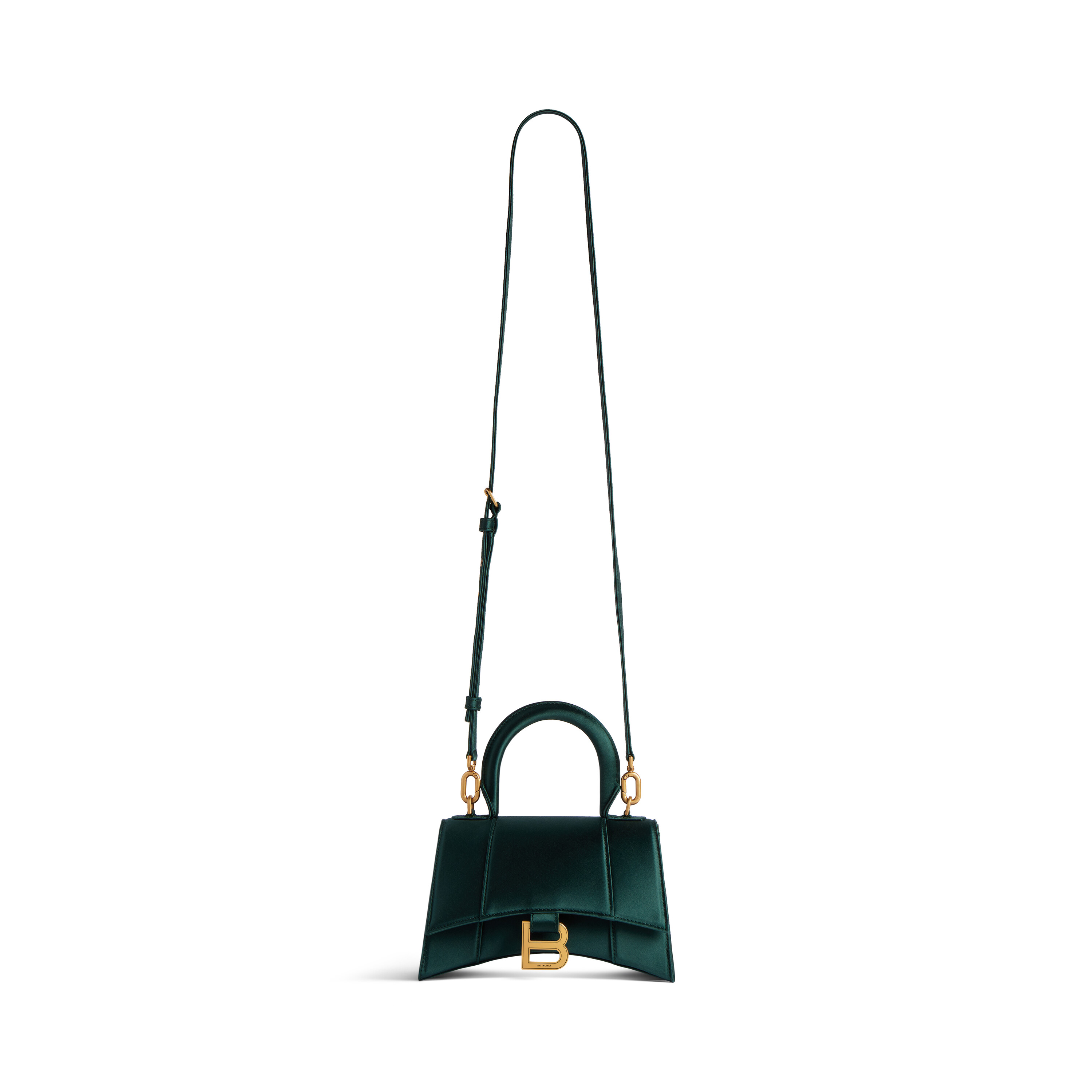 Hourglass Xs Handbag in Dark Green Balenciaga
