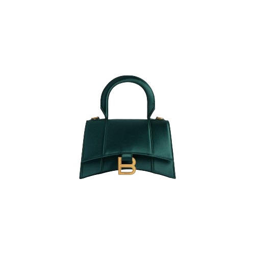 Hourglass Xs Handbag in Dark Green Balenciaga