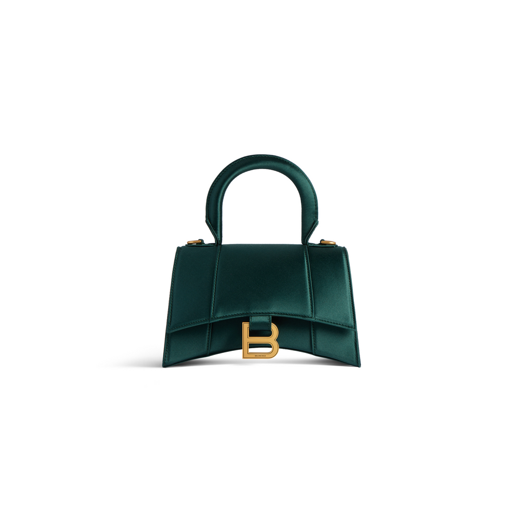 Hourglass Xs Handbag in Dark Green Balenciaga