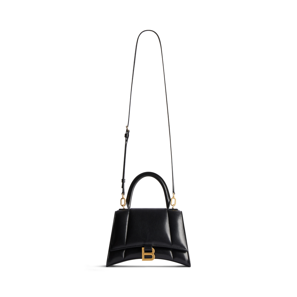 Hourglass Small Handbag in Black Balenciaga