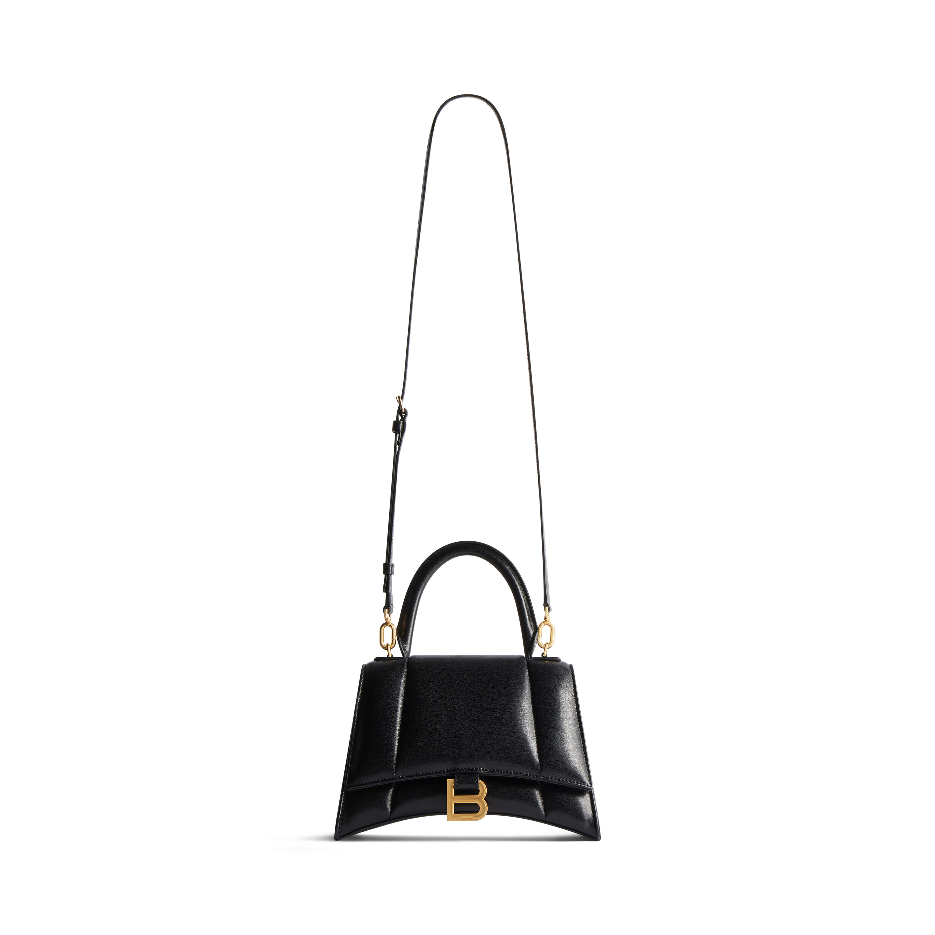 Hourglass Small Handbag in Black Balenciaga