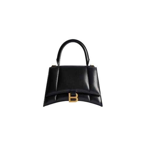 Hourglass Small Handbag in Black Balenciaga
