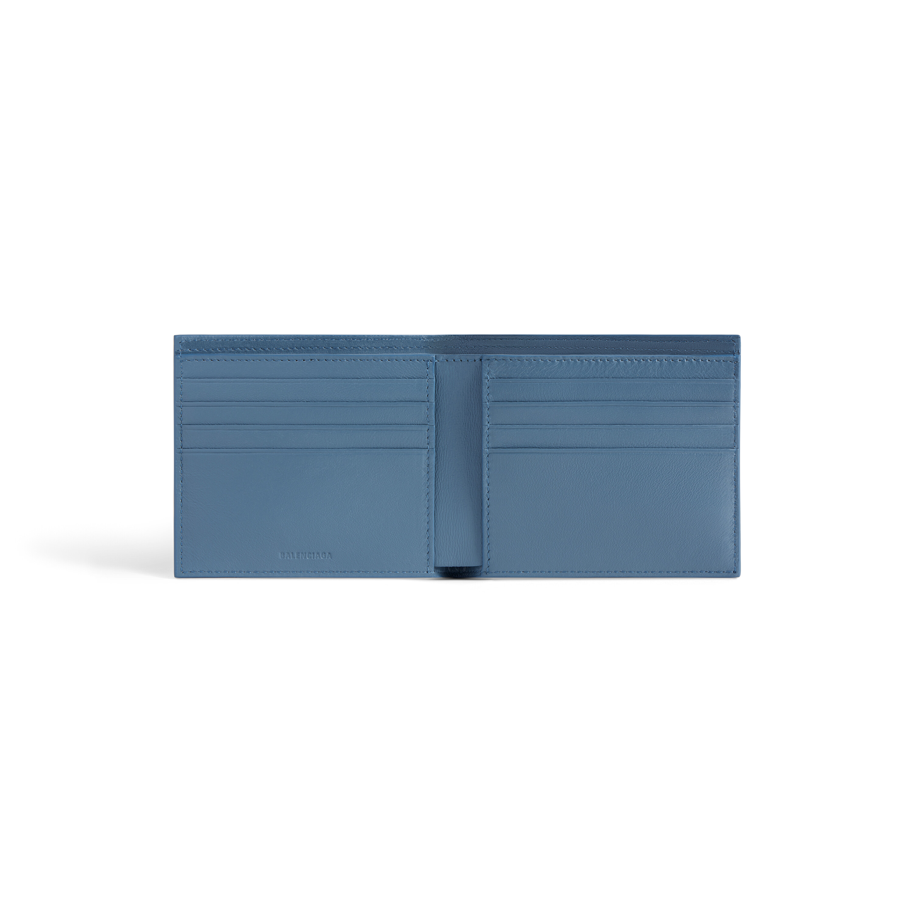 Mens Cash Square Folded Wallet in Blue Balenciaga
