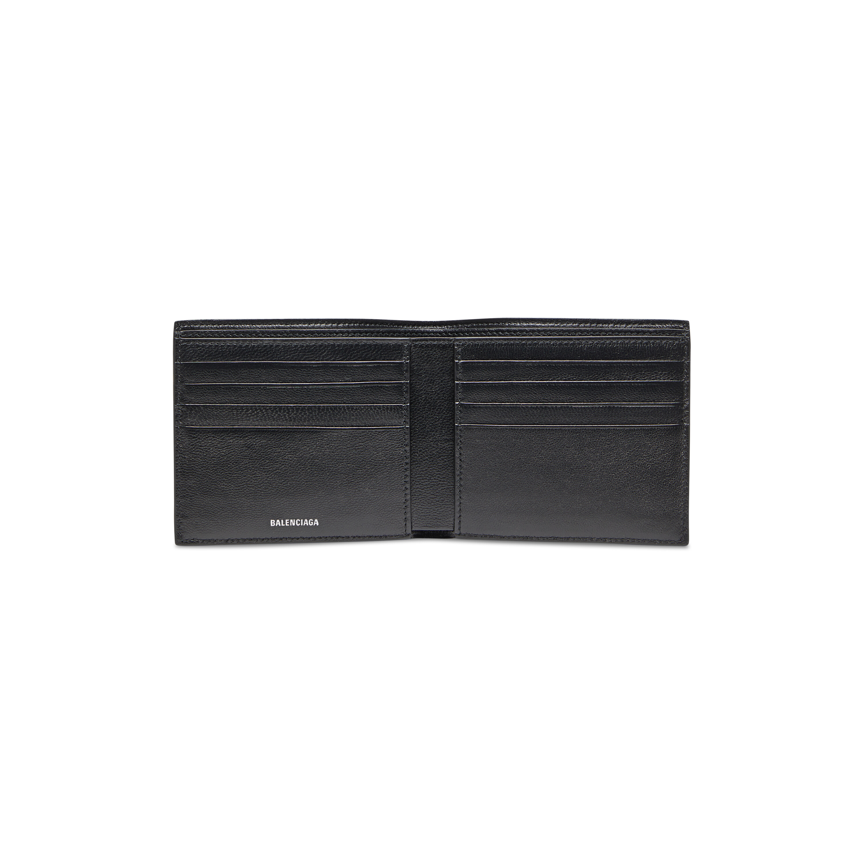 Balenciaga Square Folded Wallet Bb Monogram Coated Canvas in Black