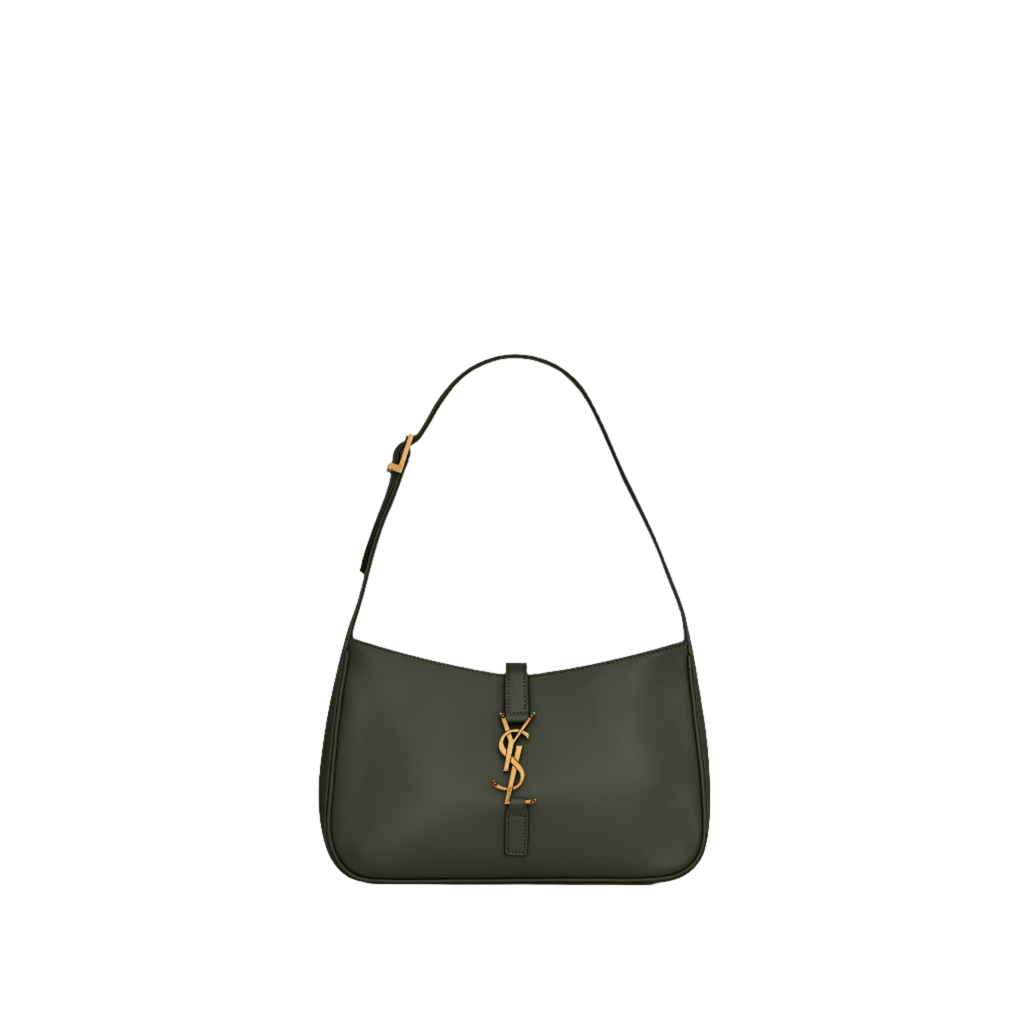 SAINT LAURENT YSL SMOOTH LEATHER ARMY GREEN