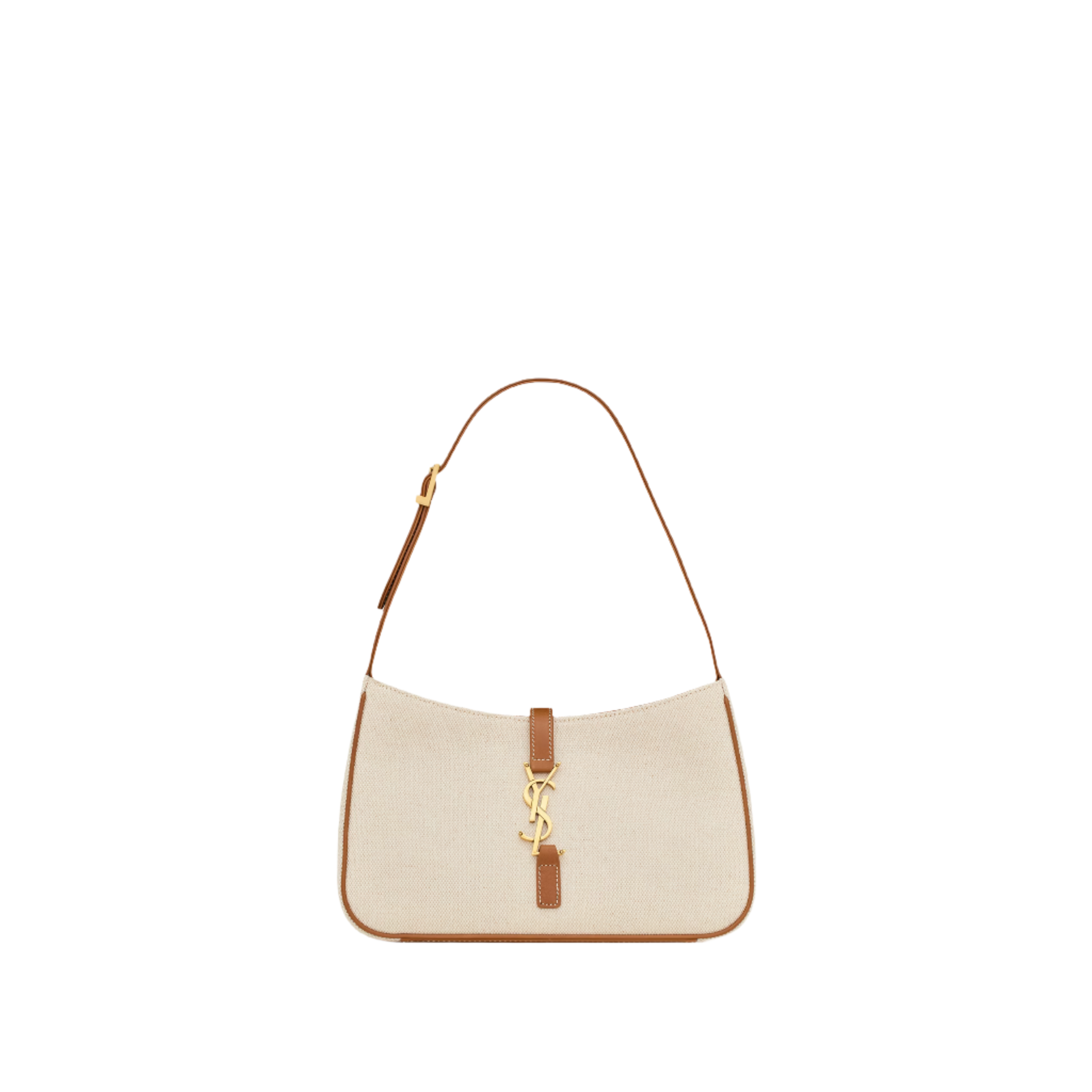 SAINT LAURENT YSL 7 IN CANVAS AND LEATHER