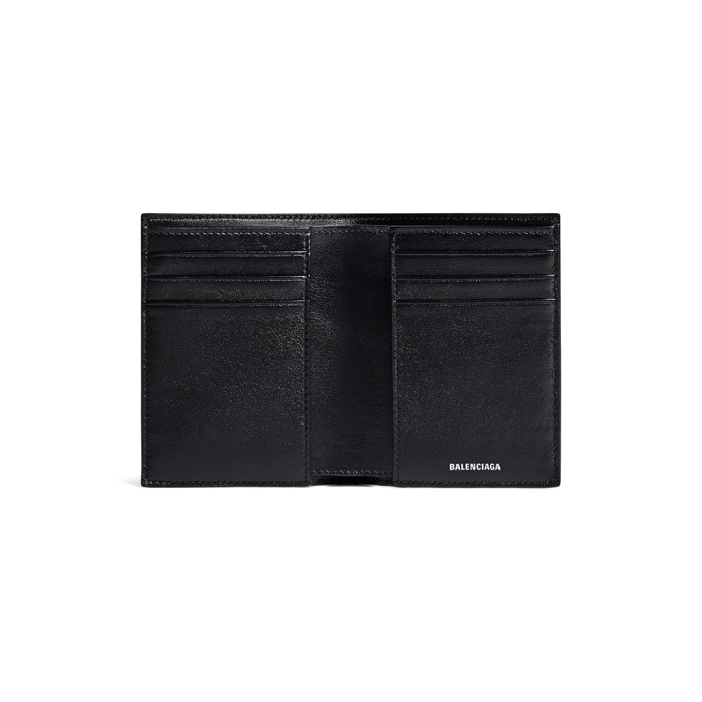 Men_s Signature Vertical Bifold Wallet Bb Monogram Coated Canvas in Black_grey _ Balenciaga