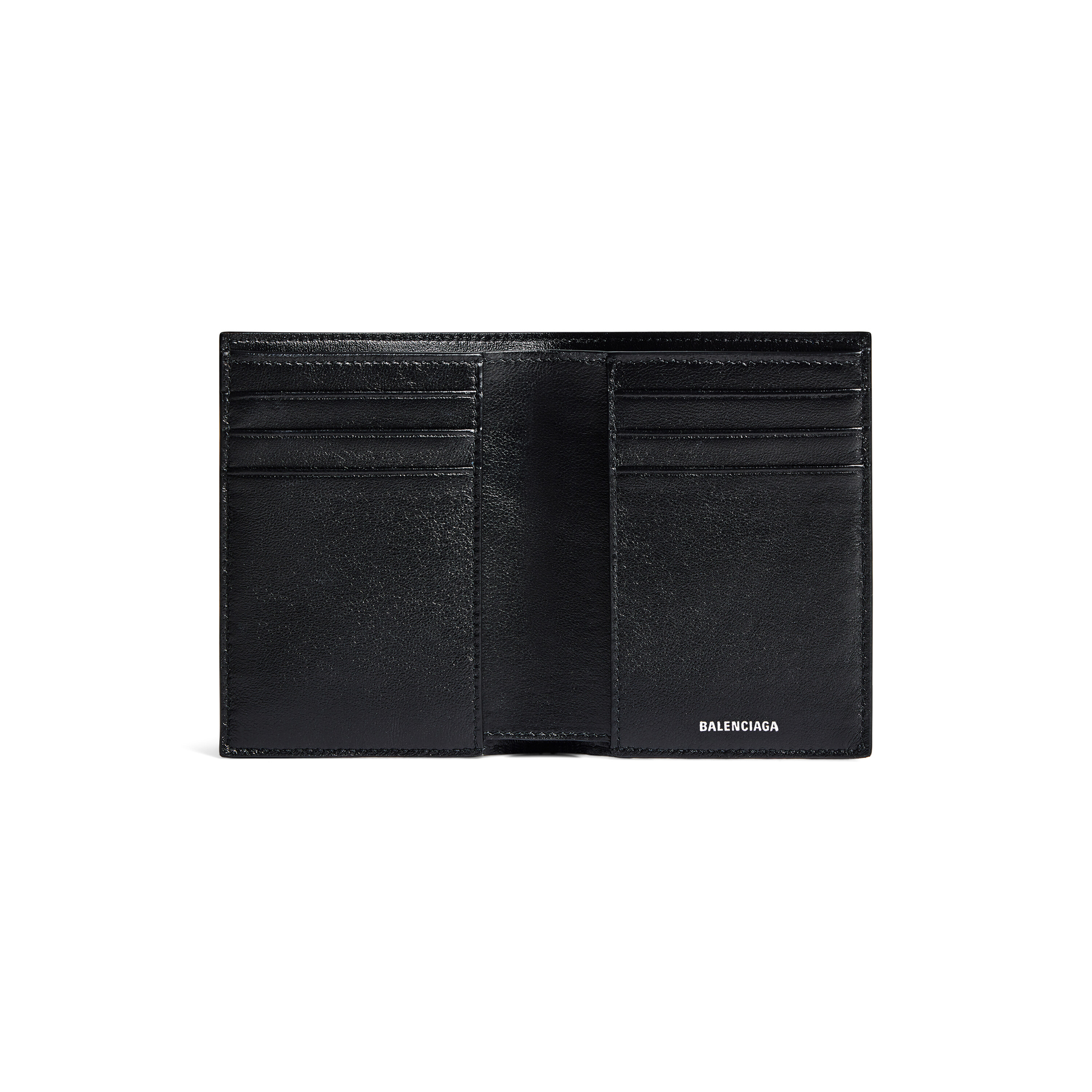 Men_s Signature Vertical Bifold Wallet Bb Monogram Coated Canvas in Black_grey _ Balenciaga