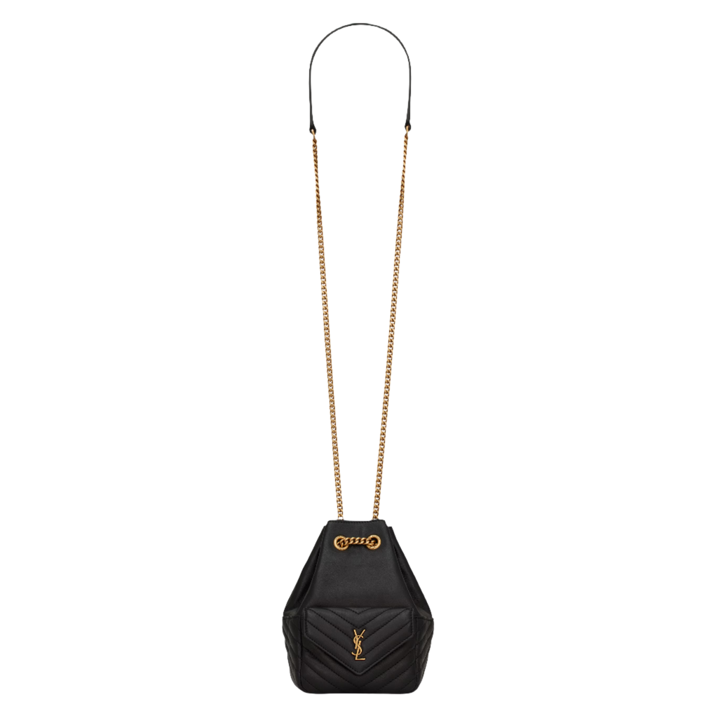 SAINT LAURENT YSL MINI JOE IN LAMBSKIN BLACK