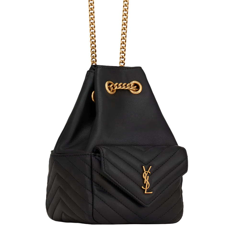 SAINT LAURENT YSL MINI JOE IN LAMBSKIN BLACK