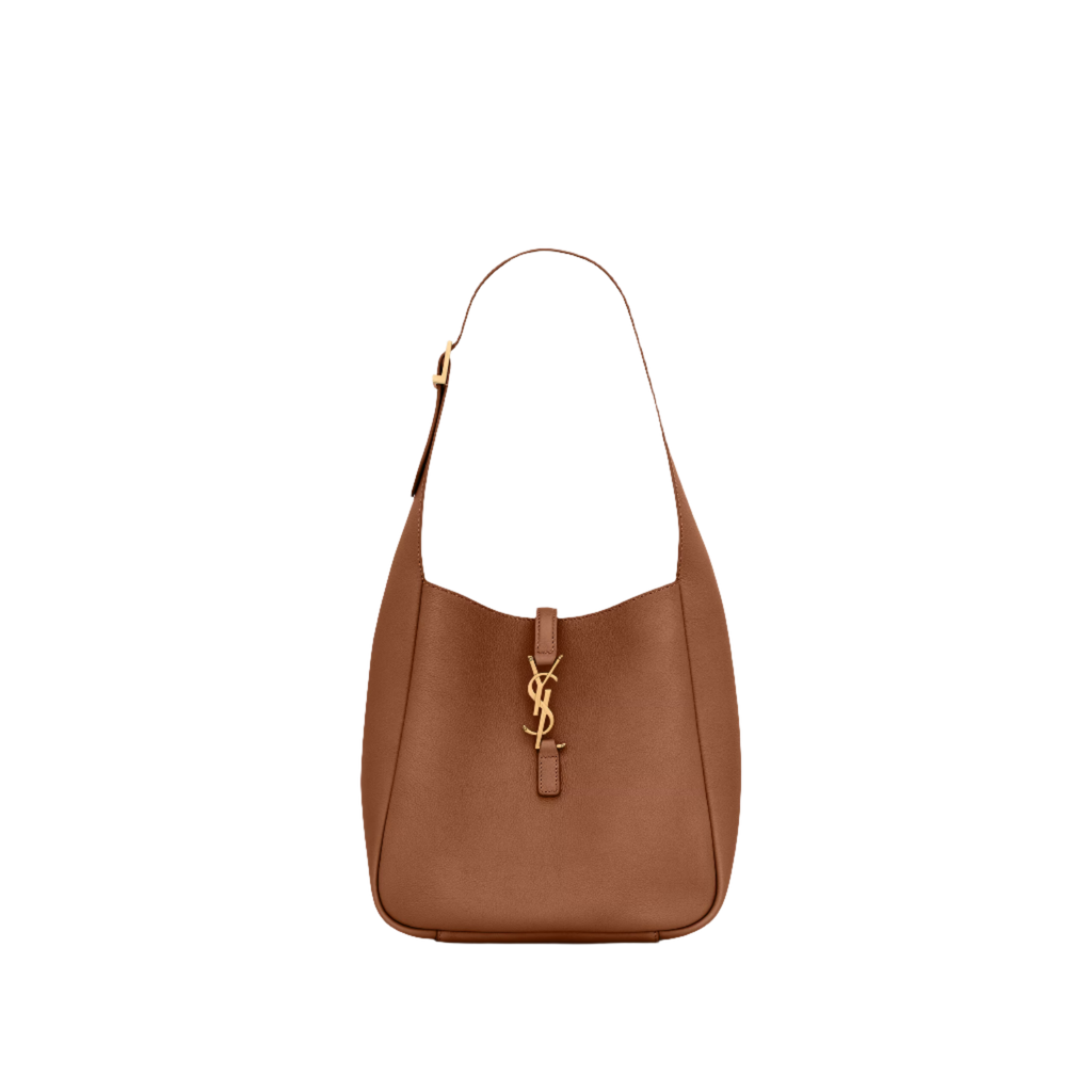 SAINT LAURENT YSL SUPPLE SMALL IN GRAINED LEATHER BROWN