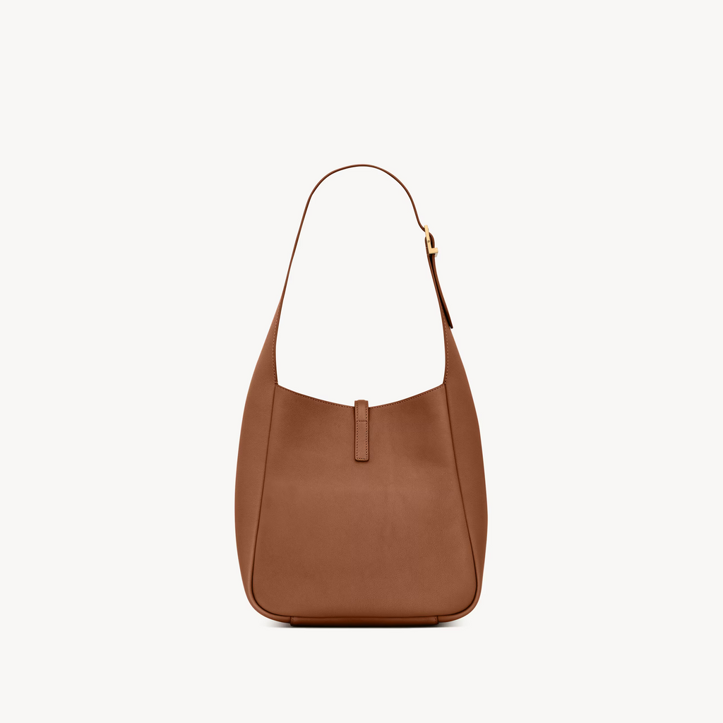 SAINT LAURENT YSL SUPPLE SMALL IN GRAINED LEATHER BROWN