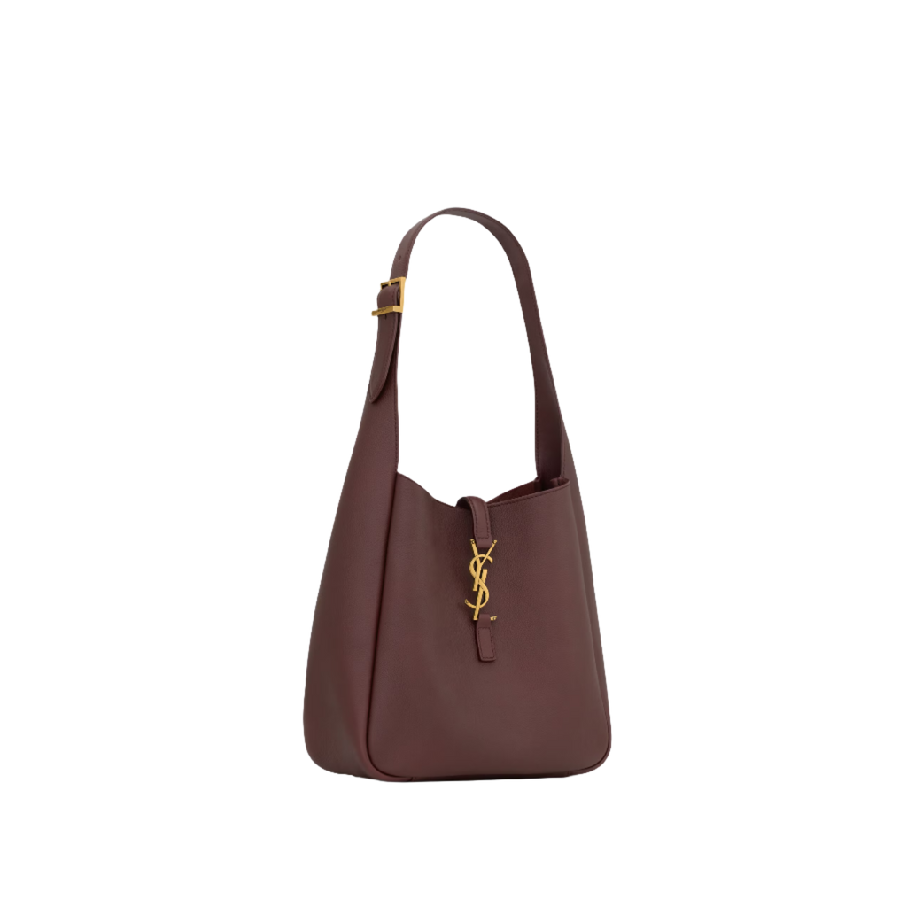 SAINT LAURENT YSL SUPPLE SMALL IN GRAINED LEATHER BURGUNDY