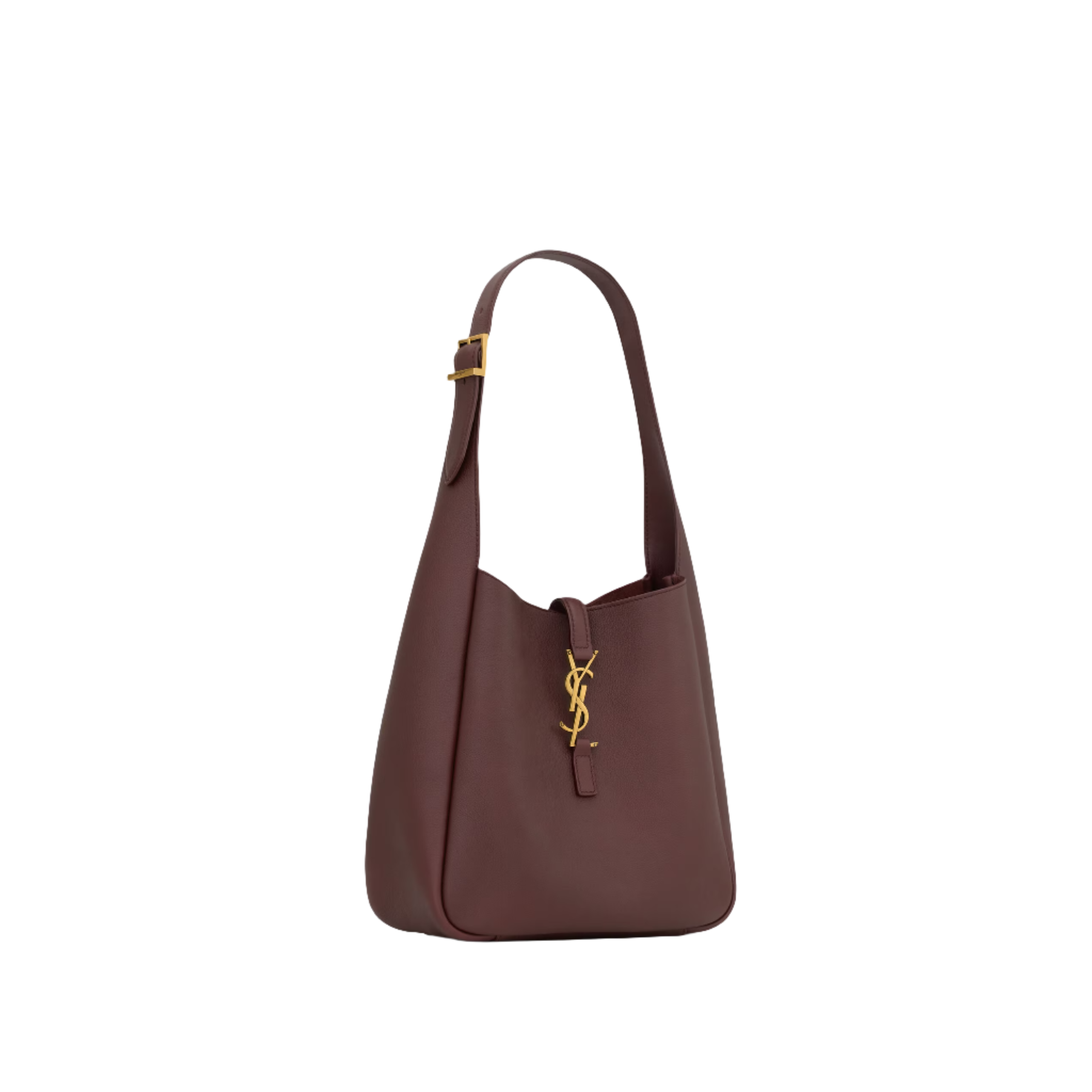 SAINT LAURENT YSL SUPPLE SMALL IN GRAINED LEATHER BURGUNDY