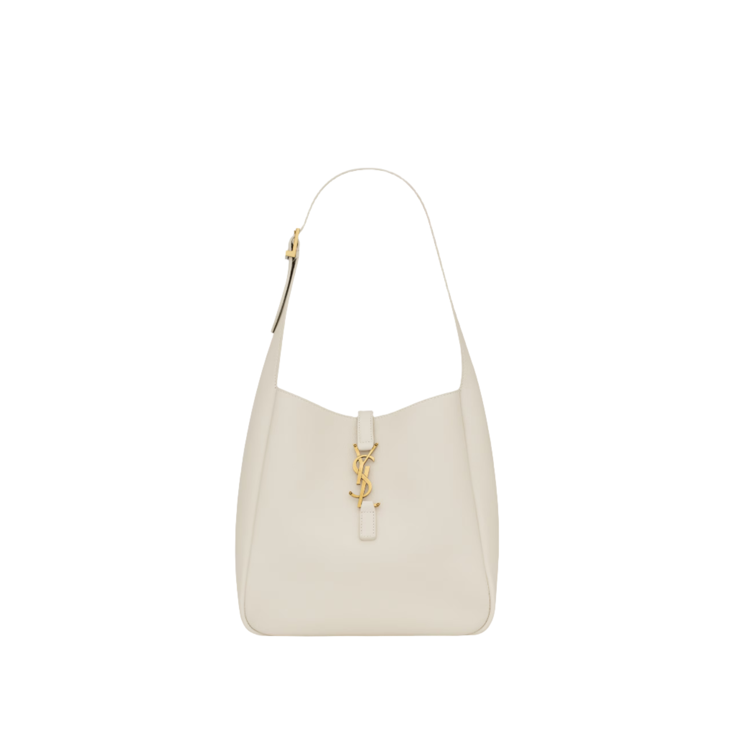 SAINT LAURENT YSL SUPPLE SMALL IN GRAINED LEATHER WHITE