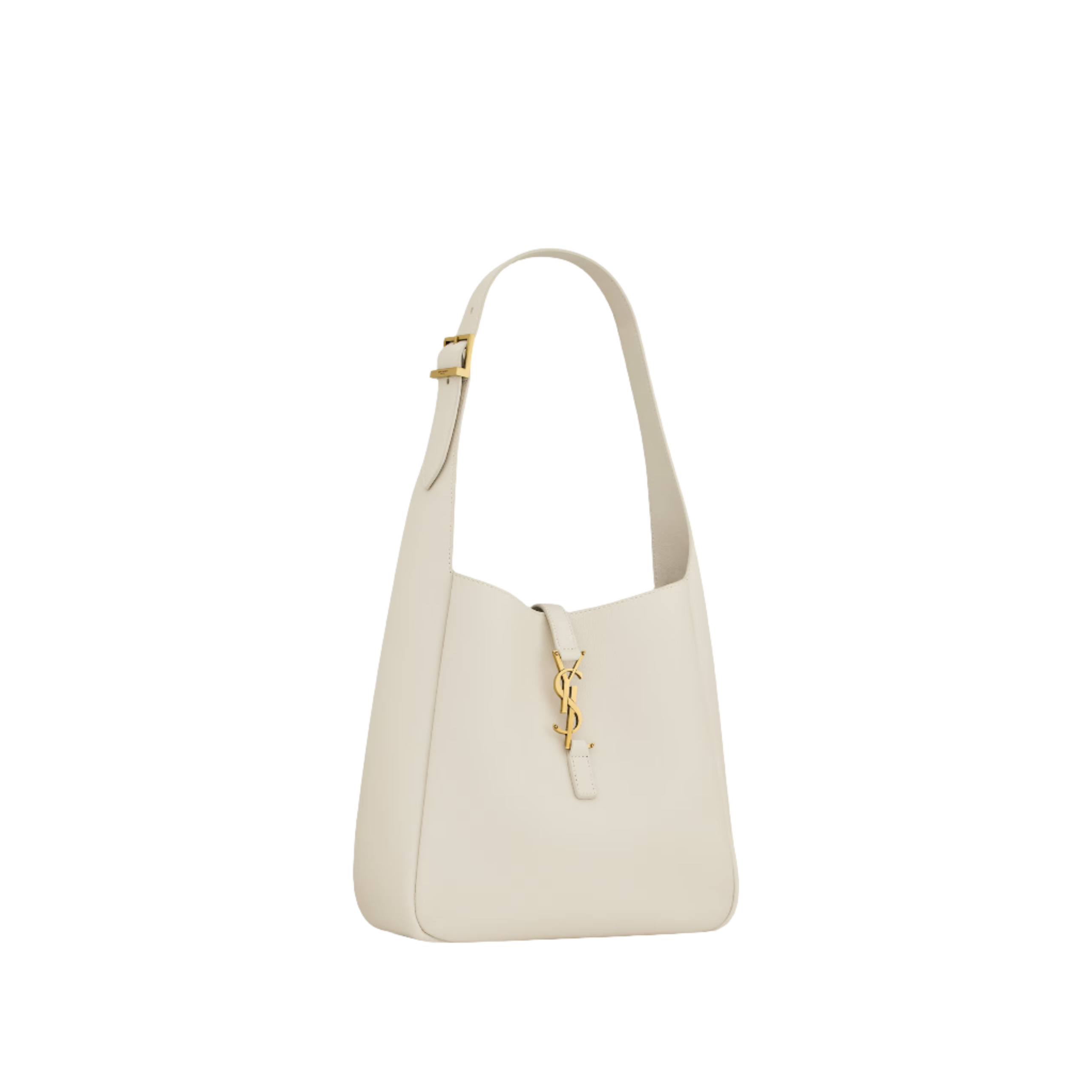 SAINT LAURENT YSL SUPPLE SMALL IN GRAINED LEATHER WHITE