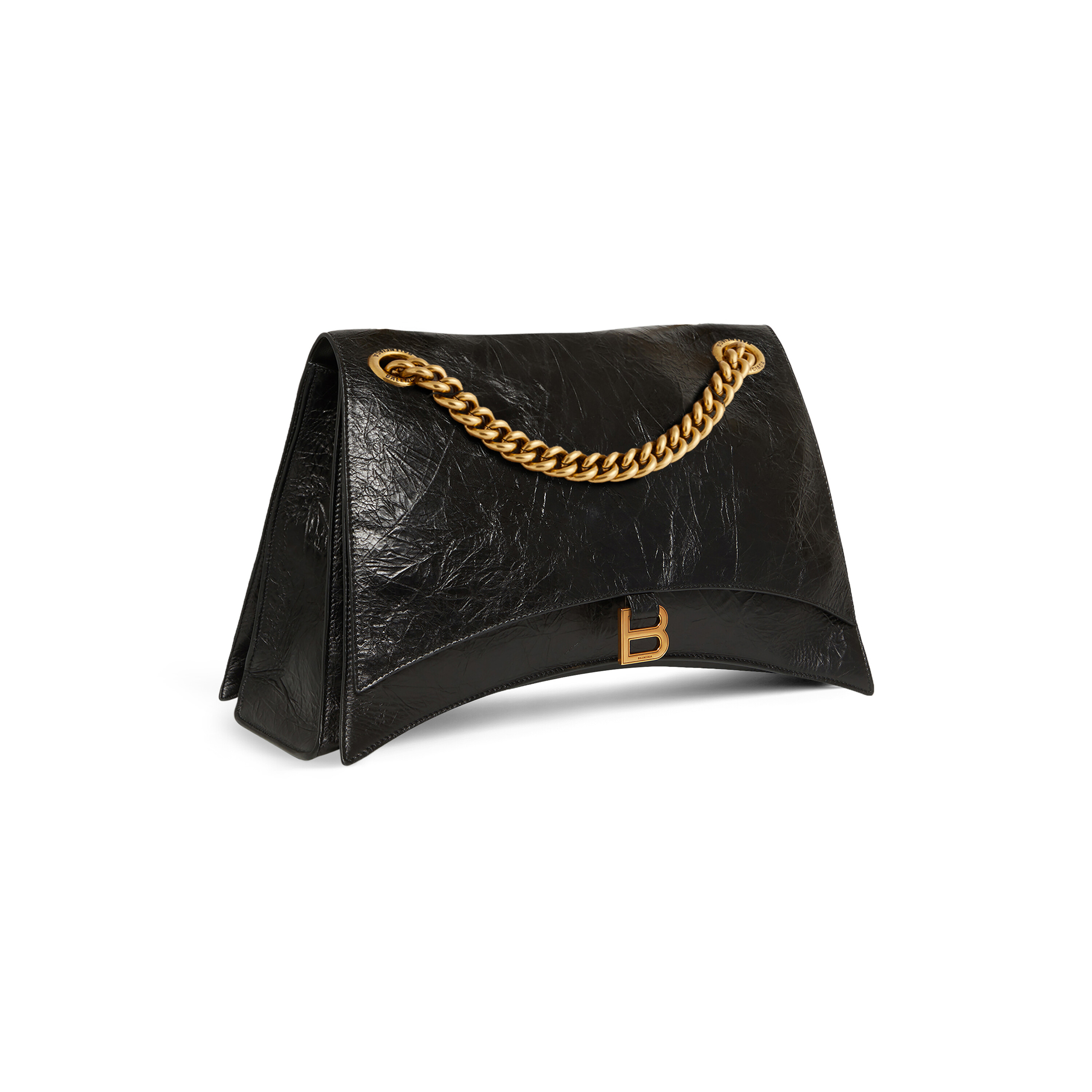 Crush Large Chain Bag in Black Balenciaga