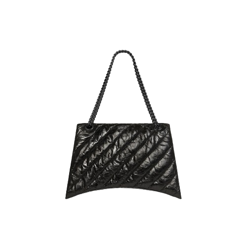 Crush Large Chain Bag Quilted in Black  Balenciaga