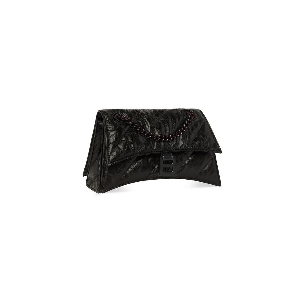 Crush Small Chain Bag Quilted in Black Balenciaga