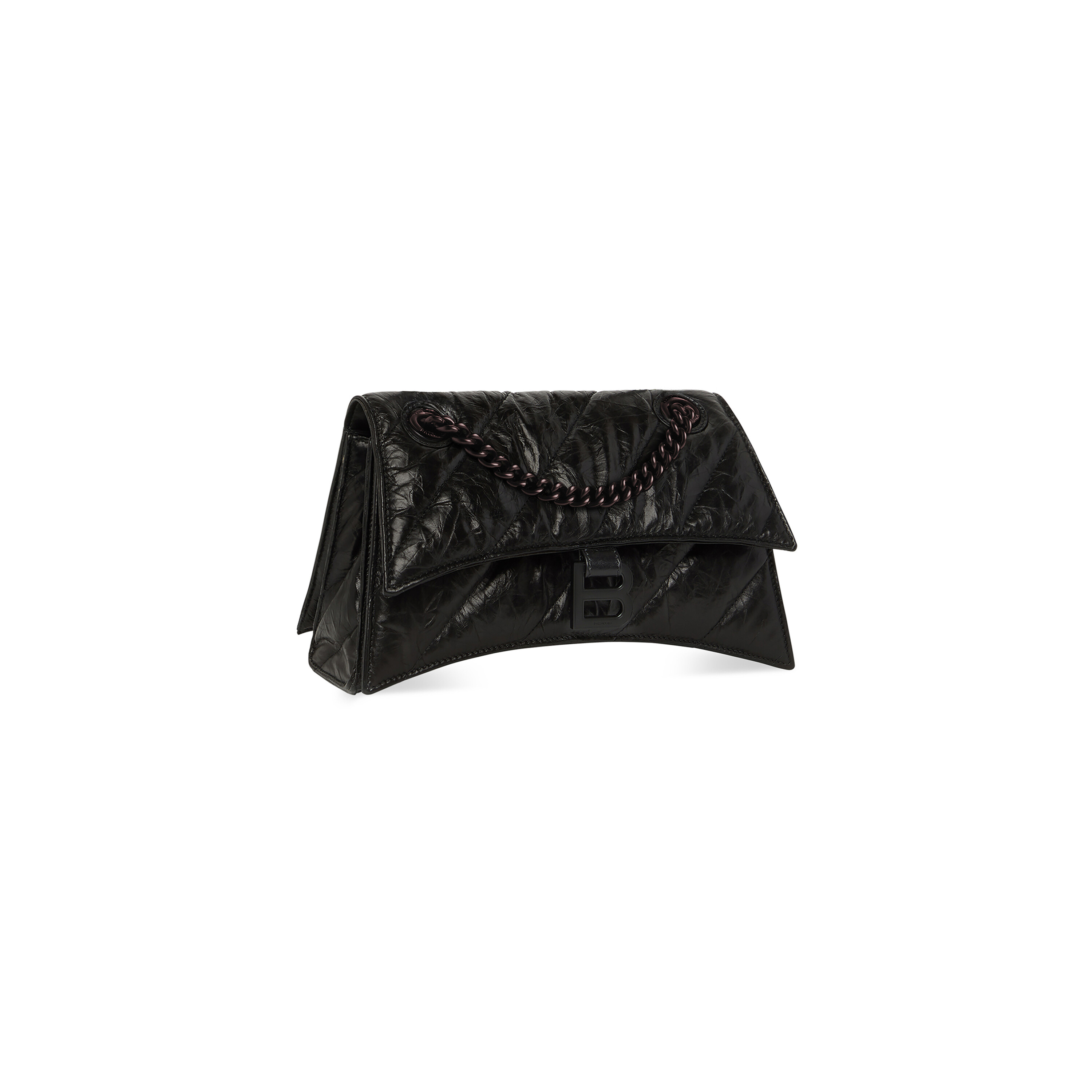 Crush Small Chain Bag Quilted in Black Balenciaga