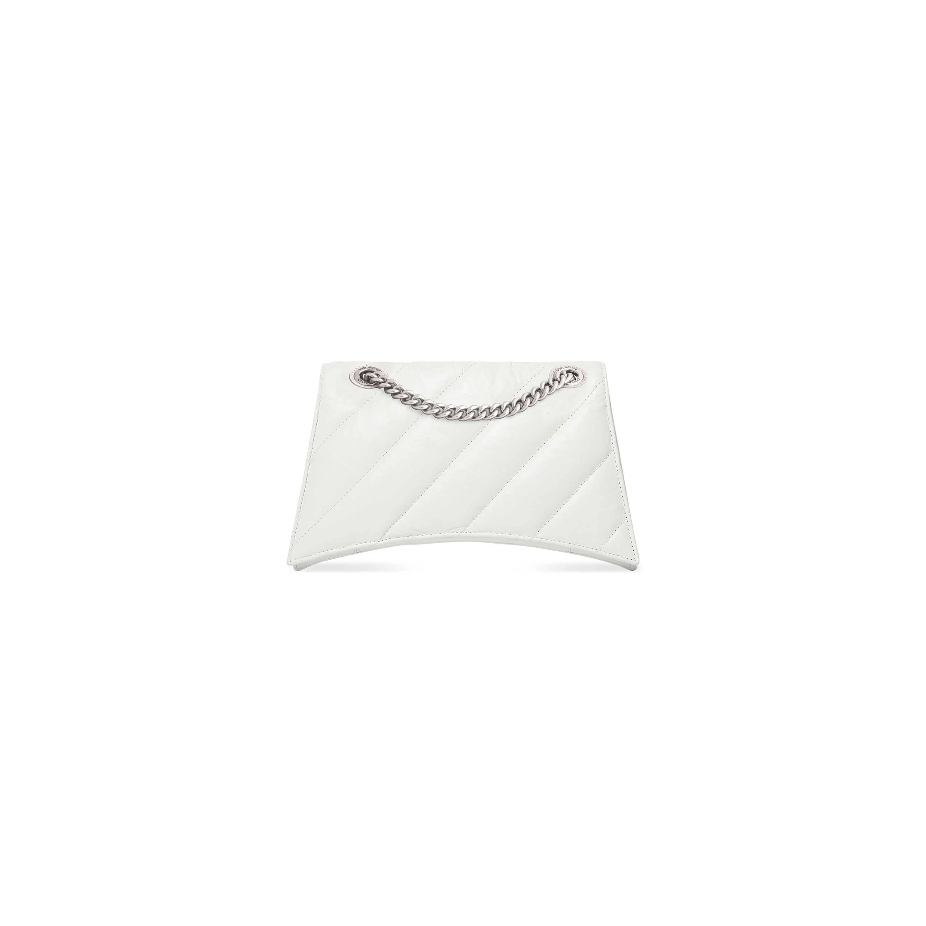 Crush Small Chain Bag Quilted in Optic White Balenciaga