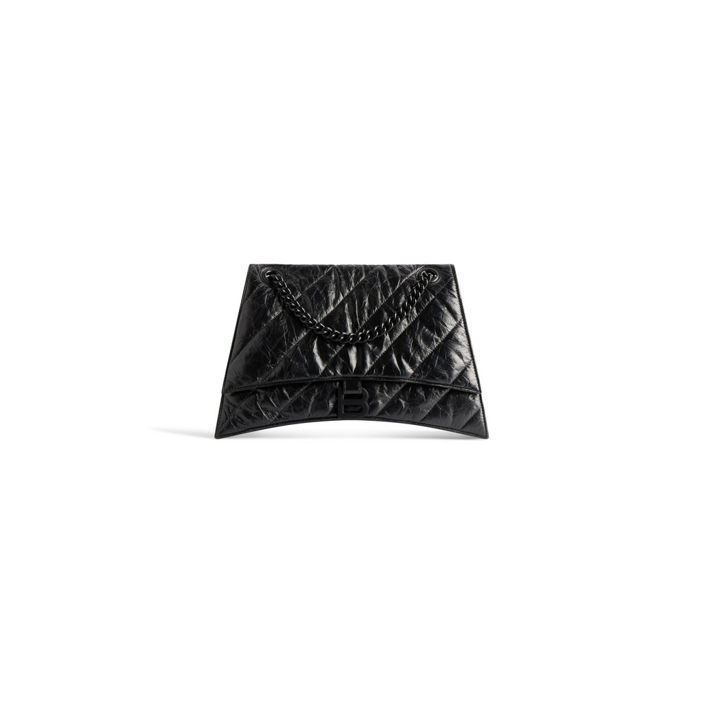Crush Medium Chain Bag Quilted in Black Balenciaga