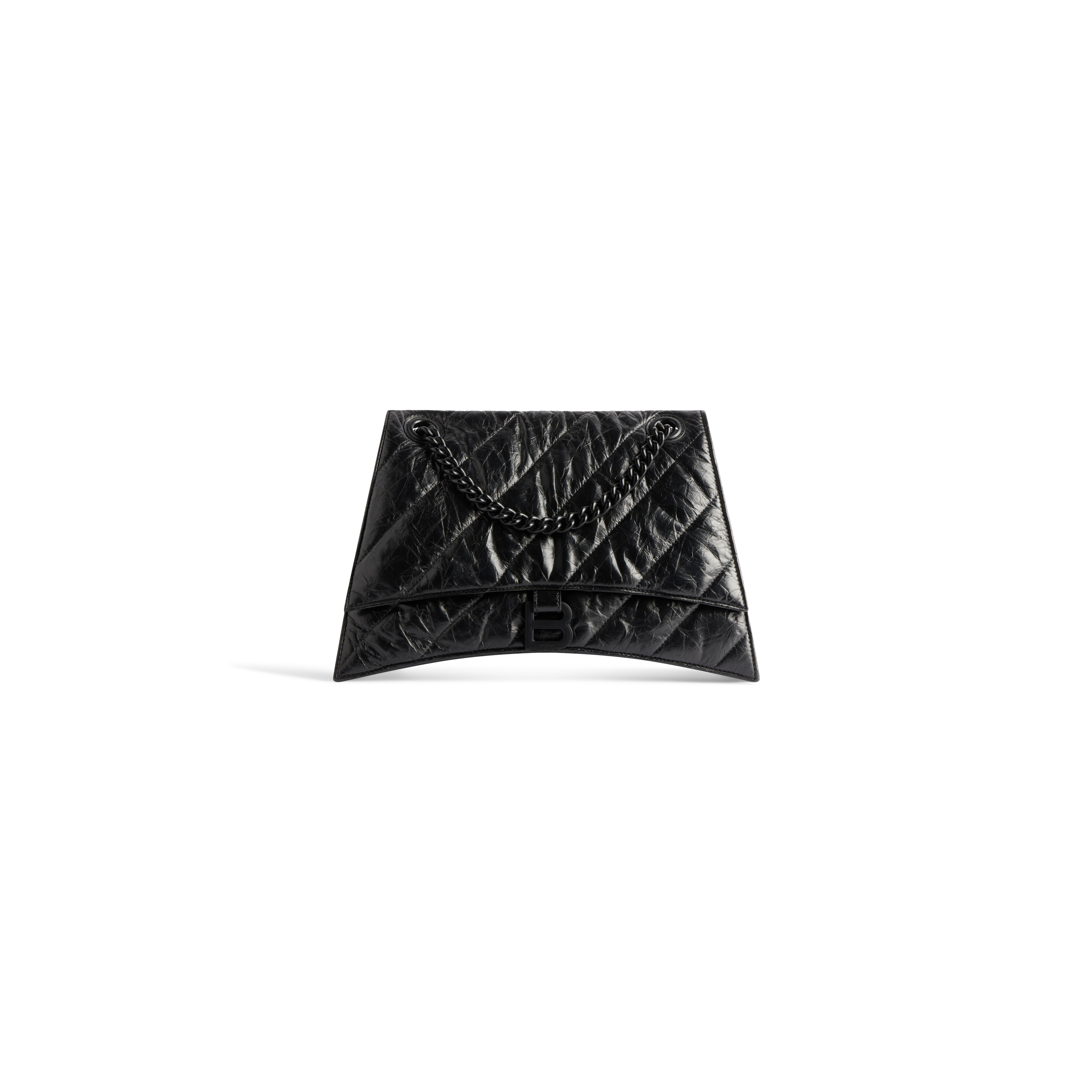 Crush Medium Chain Bag Quilted in Black Balenciaga