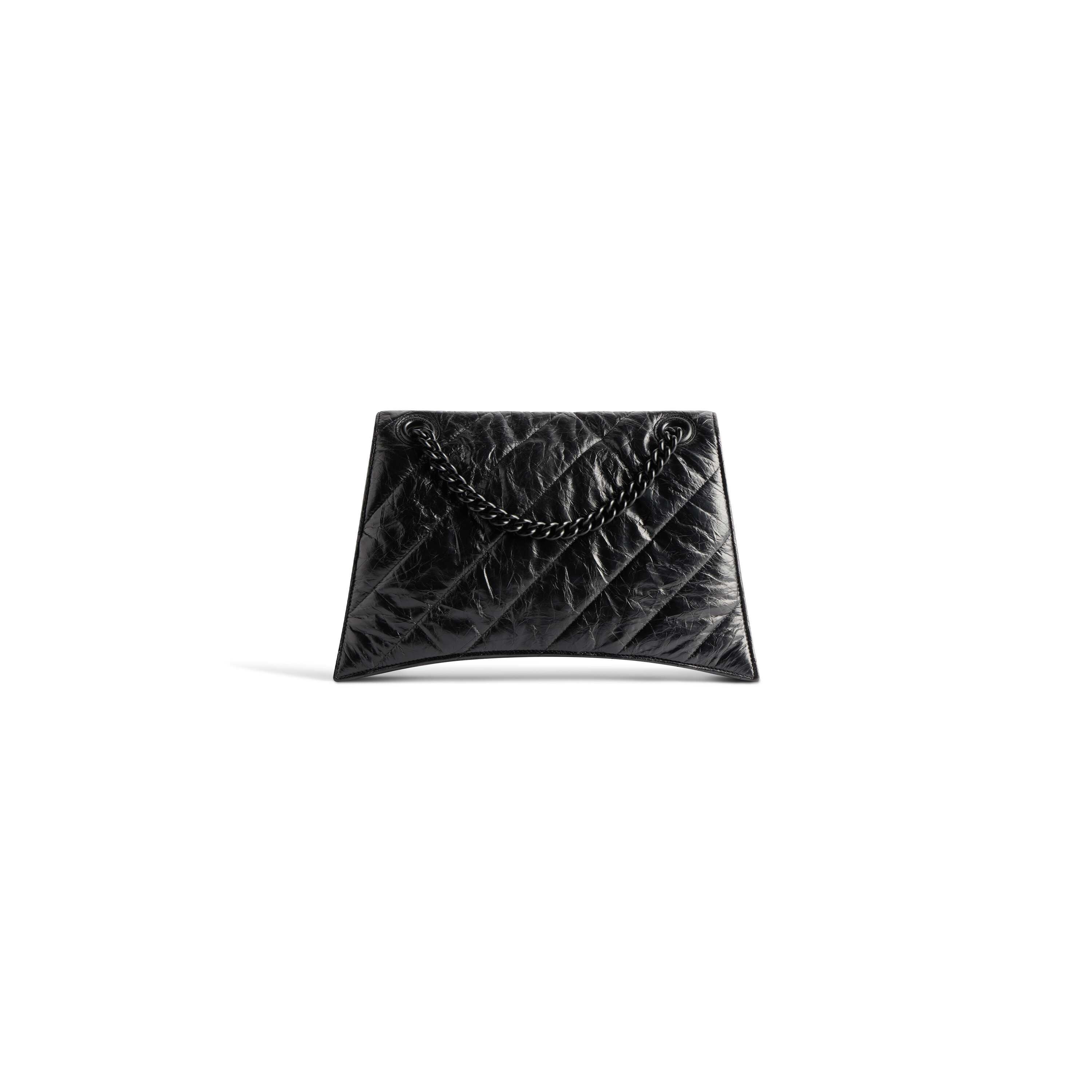 Crush Medium Chain Bag Quilted in Black Balenciaga