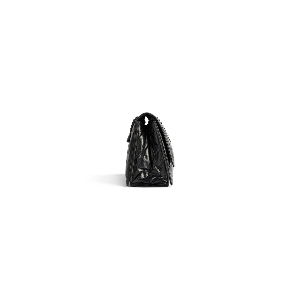 Crush Medium Chain Bag Quilted in Black Balenciaga