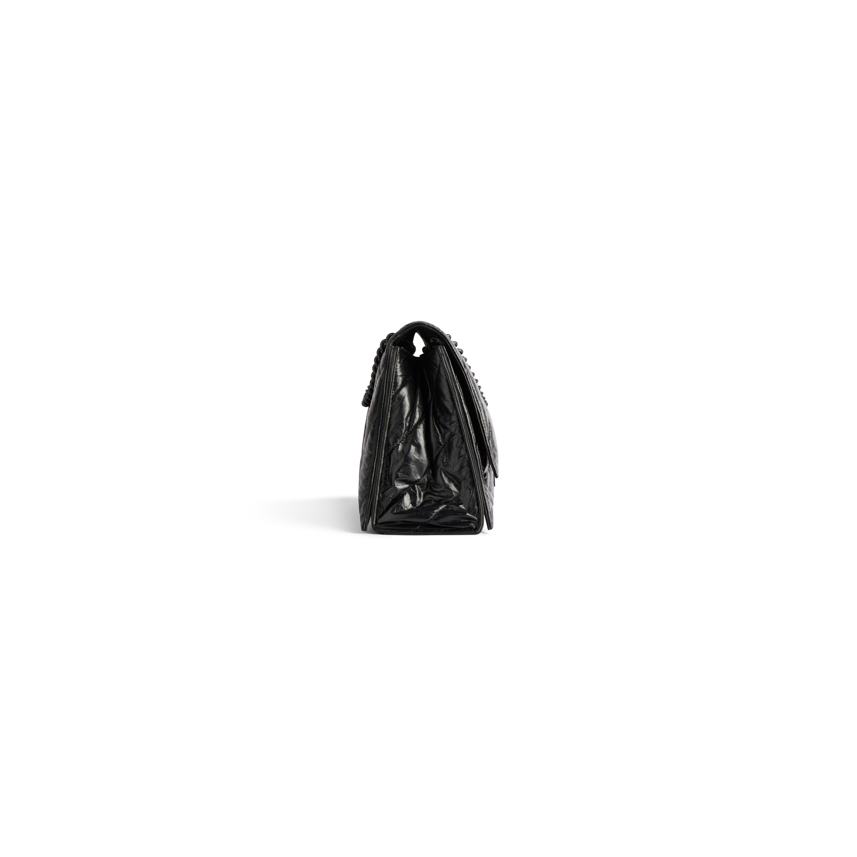 Crush Medium Chain Bag Quilted in Black Balenciaga