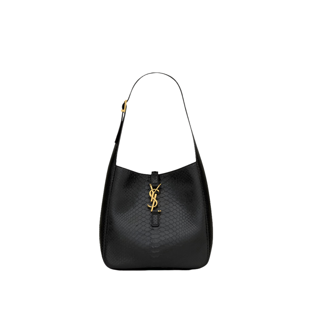 SAINT LAURENT YSL SUPPLE IN PYTHON BLACK