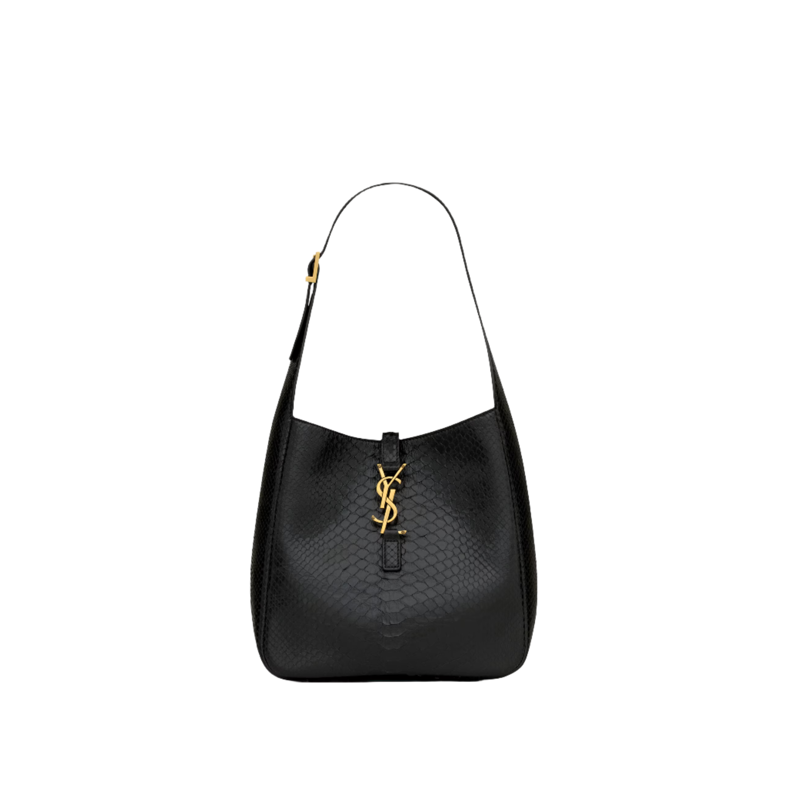 SAINT LAURENT YSL SUPPLE IN PYTHON BLACK