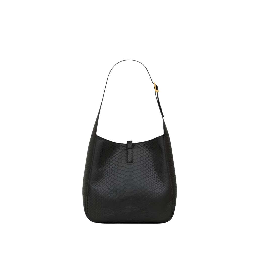 SAINT LAURENT YSL SUPPLE IN PYTHON BLACK