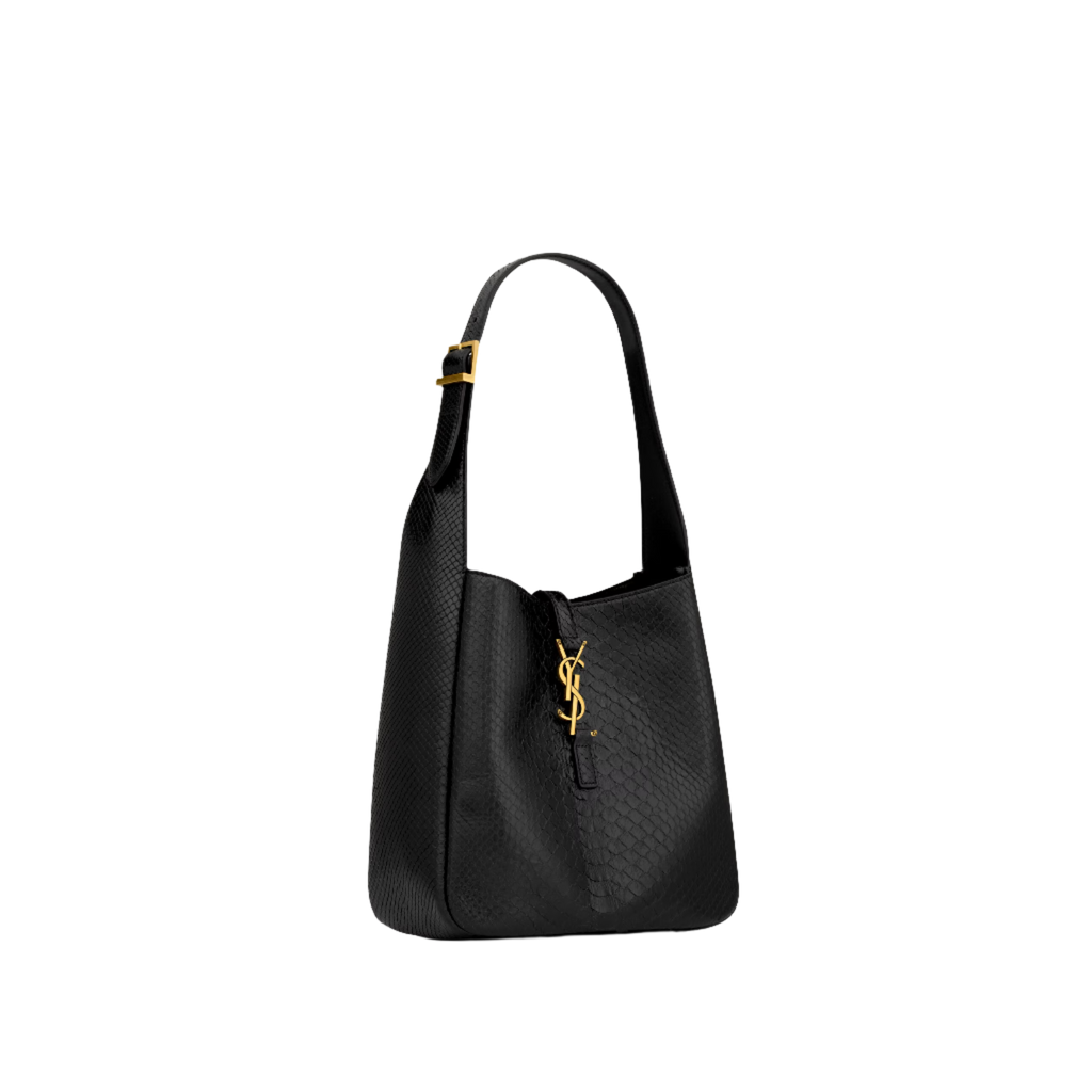 SAINT LAURENT YSL SUPPLE IN PYTHON BLACK